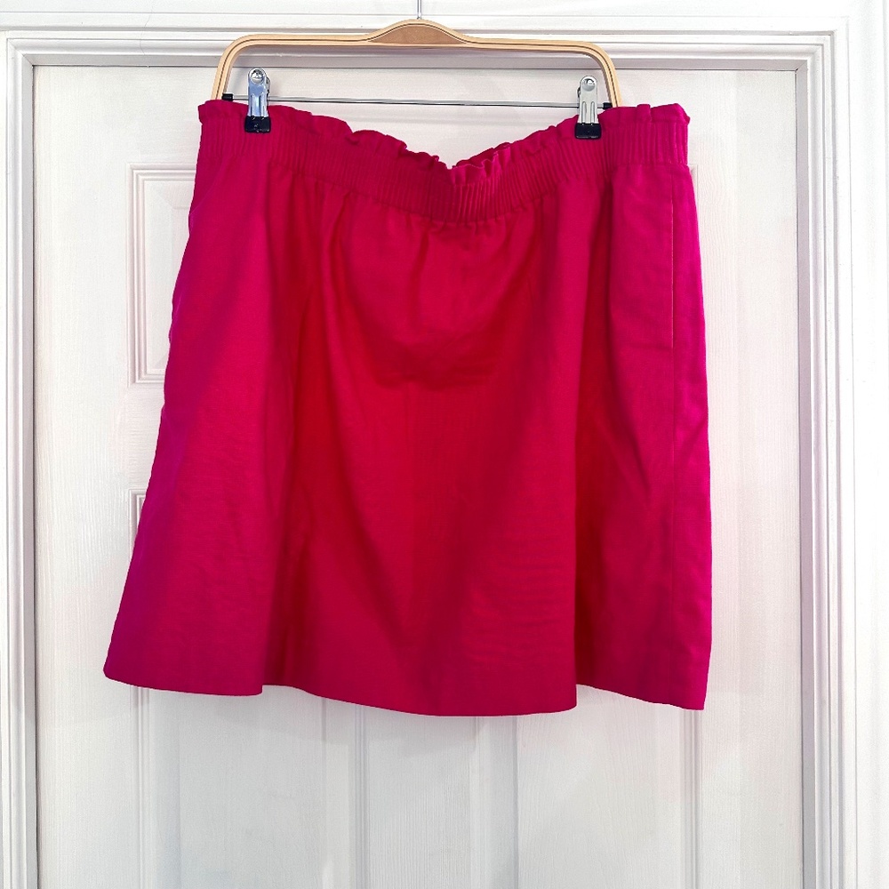 EUC - J Crew Factory - Fuchsia Linen Skirt - 18